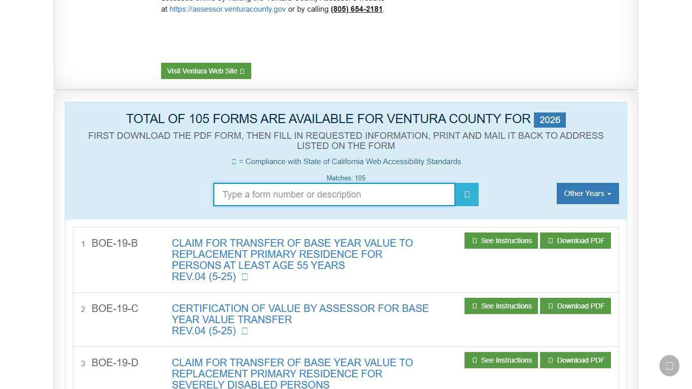 CAA e-Forms Service Center - ventura